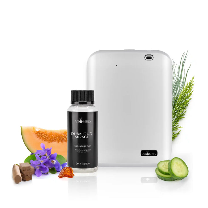 Aro X25 Scent Diffuser + Dubai Oud Mirage (120ml) Gift Set - AROMELY