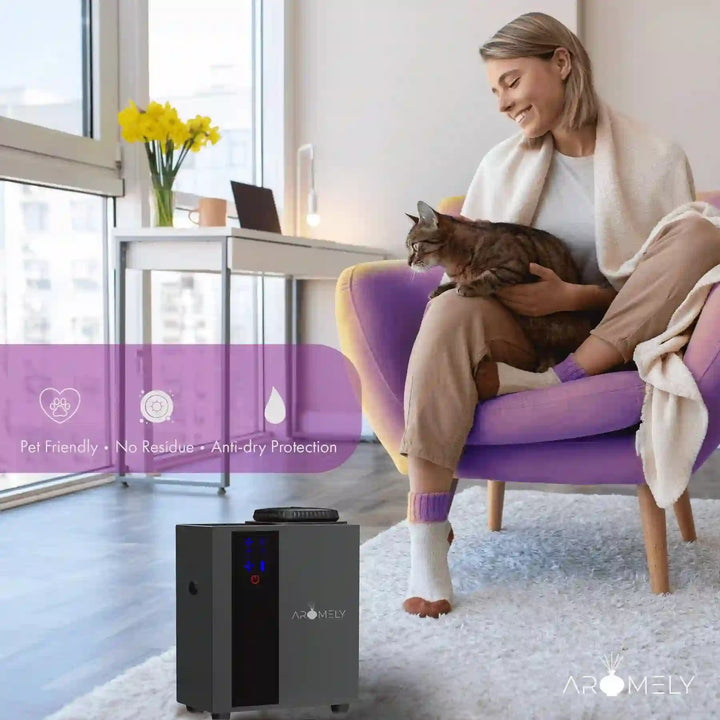 Aromely ARO-HOME HVAC scent diffuser by Aromely, 1,800 sq ft Bluetooth-controlled coverage pet friendly