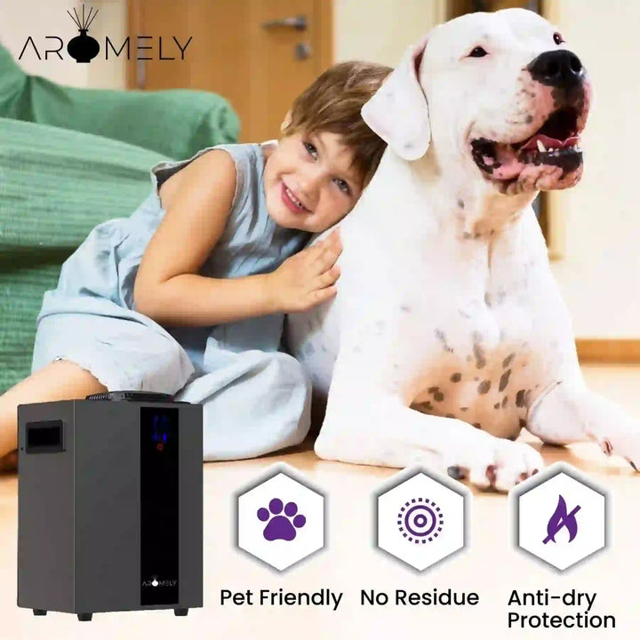 Aromely ARO-PRO scent diffuser by Aromely covers 4,000 sq ft, Bluetooth and HVAC compatible also pet friendly