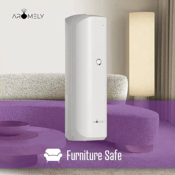 Aromely ARO-BLISS Bluetooth scent diffuser fills rooms with pure fragrance and furniture safe