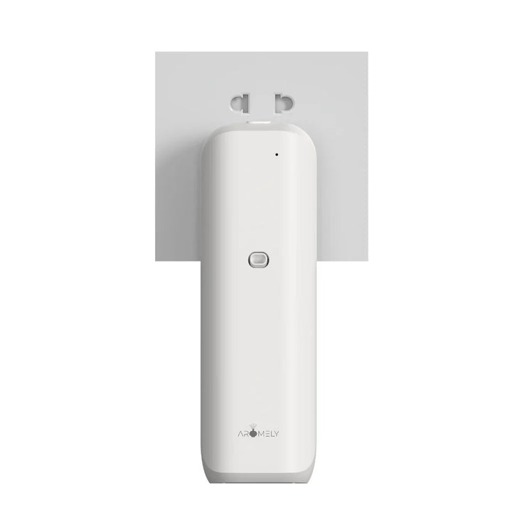 Aromely ARO-BLISS Bluetooth scent diffuser fills rooms with pure fragrance plugged in