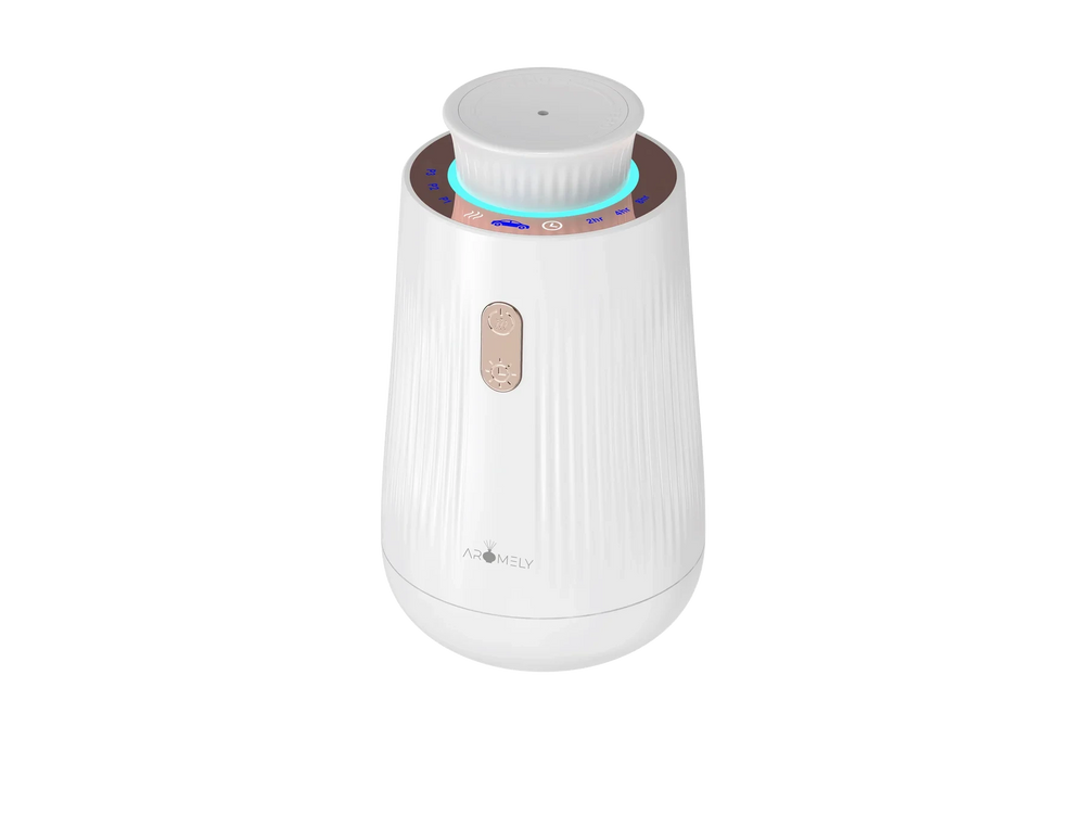 Portable Aromely pink car diffuser for sedans and SUVs, luxury scent diffuser