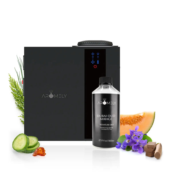 Aro Max Scent Diffuser + Dubai Oud Mirage (500ml) Gift Set - AROMELY 
