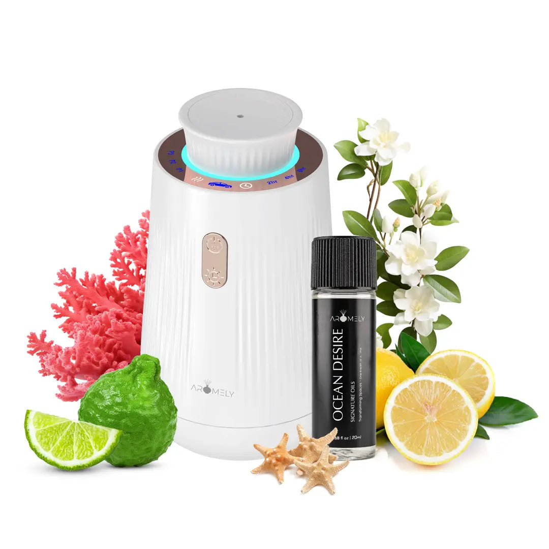 Aromely Aro-Car-Pink Diffuser + Ocean Desire Scent (20ml) Gift Set - AROMELY 