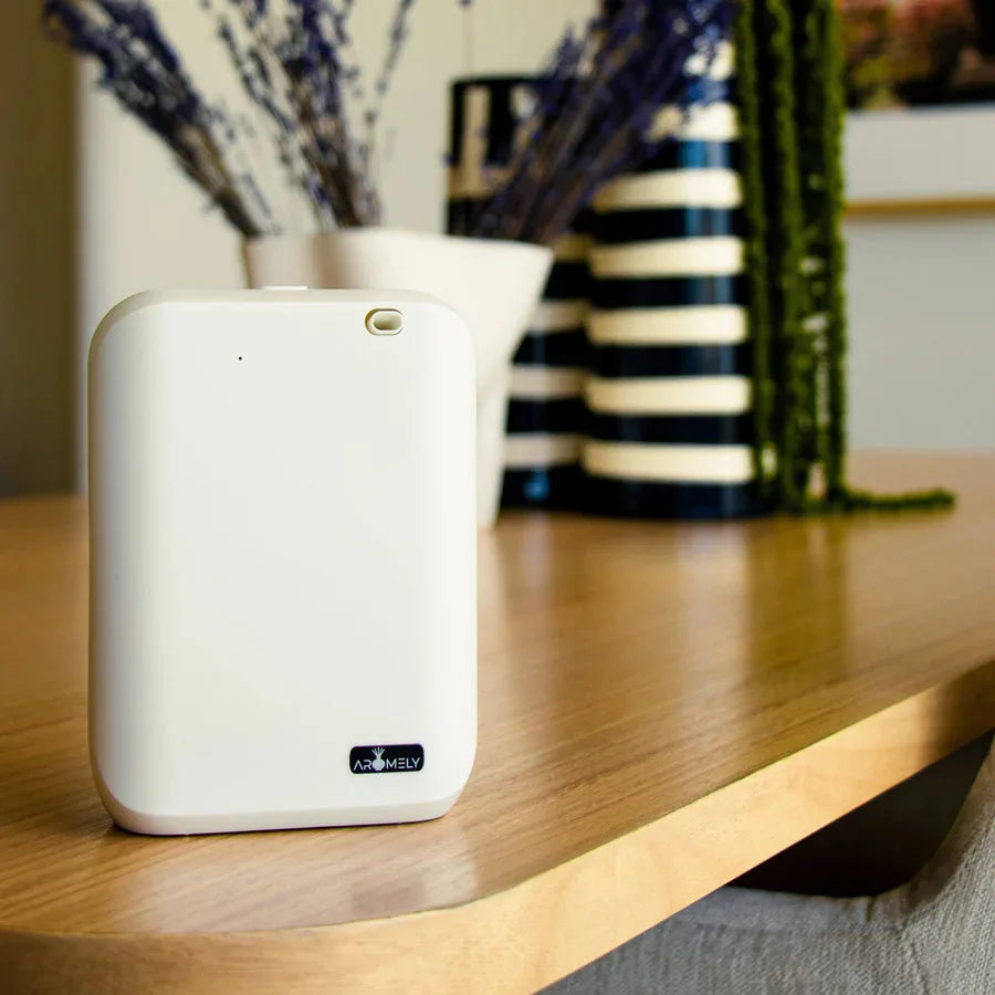  Aromely X25 scent diffuser for up to 1,000 sq ft of aromatic coverage on a table