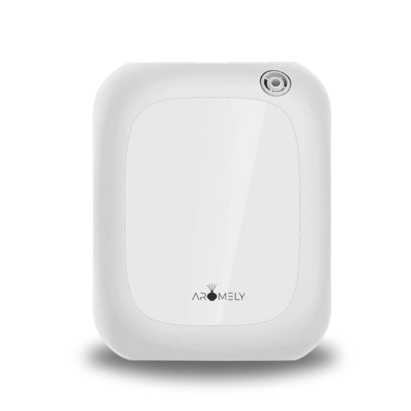 Aromely ARO 25 MAX white scent diffuser with cold air tech covers 1,500 sq ft, Bluetooth enabled