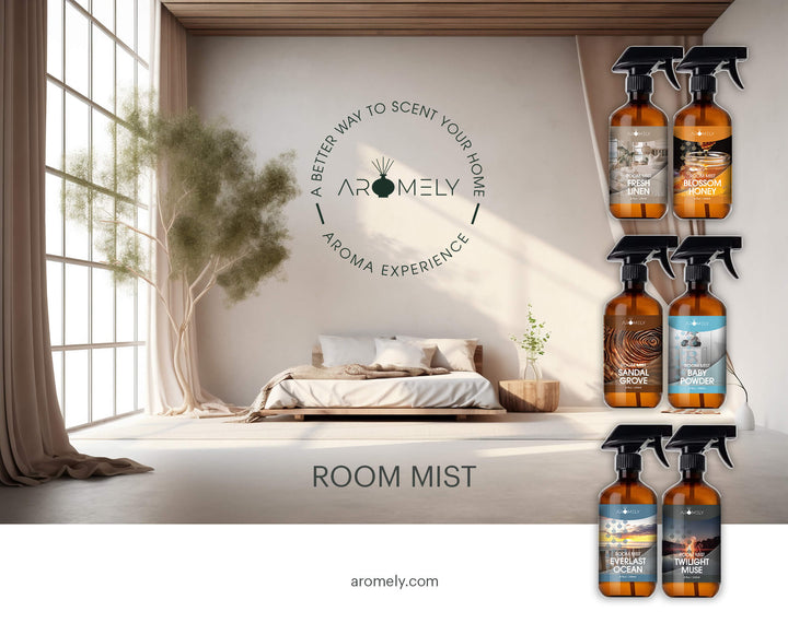 Aromely MockUp Blossom Honey Room Mist 5