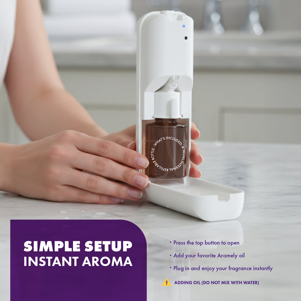 ARO-BLISS - Smart Plug-In Bluetooth Scent Diffuser Up to 500 Sq Ft - AROMELY 