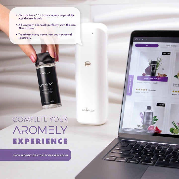 ARO-BLISS - Smart Plug-In Bluetooth Scent Diffuser Up to 500 Sq Ft - AROMELY 