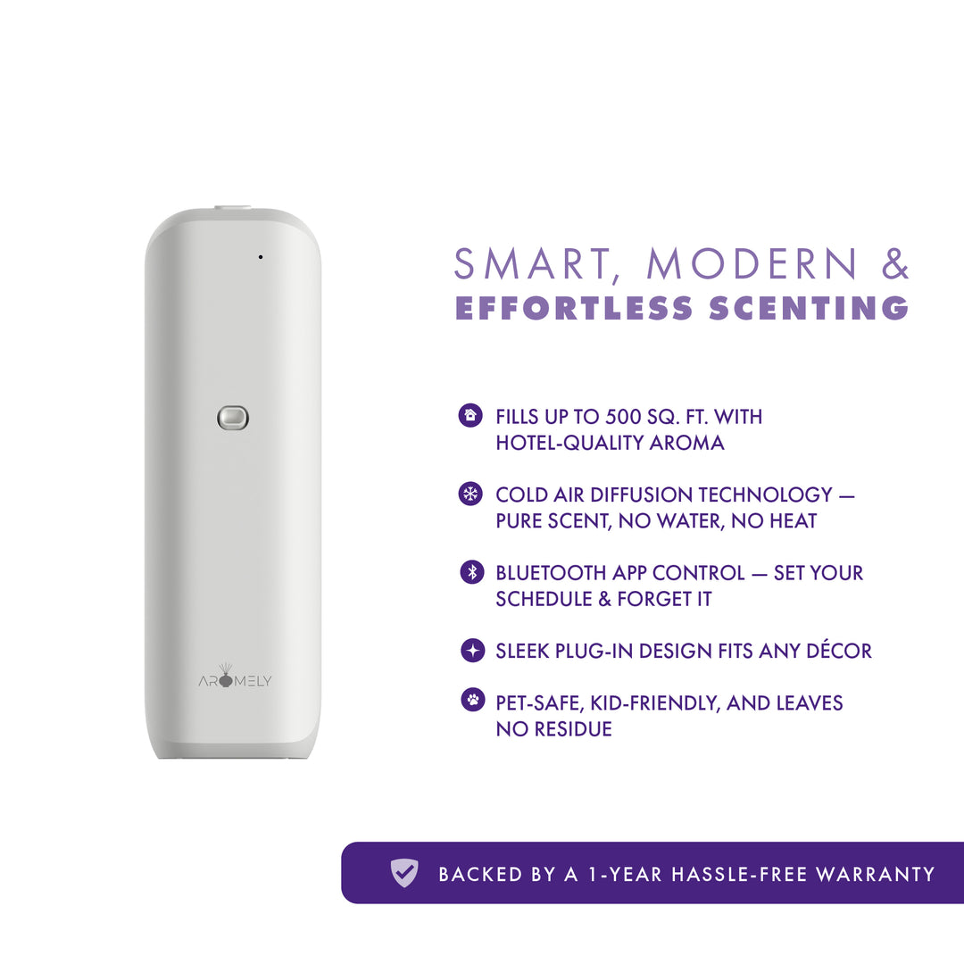 ARO-BLISS - Smart Plug-In Bluetooth Scent Diffuser Up to 500 Sq Ft - AROMELY 