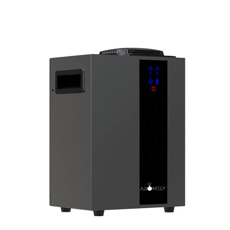 ARO PRO Smart HVAC scent diffuser with Bluetooth control and waterless cold-air diffusion technology, covering up to 4,000 sq ft. Ideal for consistent, high-quality fragrance in large spaces.