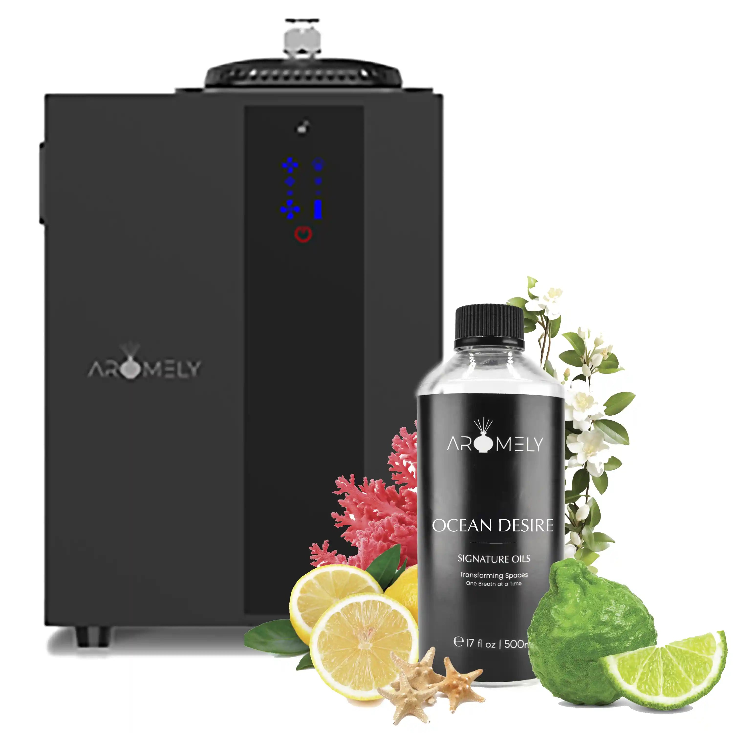 Aromely Premium Bundle: ARO PRO - Smart HVAC Scent Diffuser Up to 4,000 Sqft | Ocean Desire Essential Oil (Includes Ocean Desire – Valued at $19.99 – Absolutely FREE)