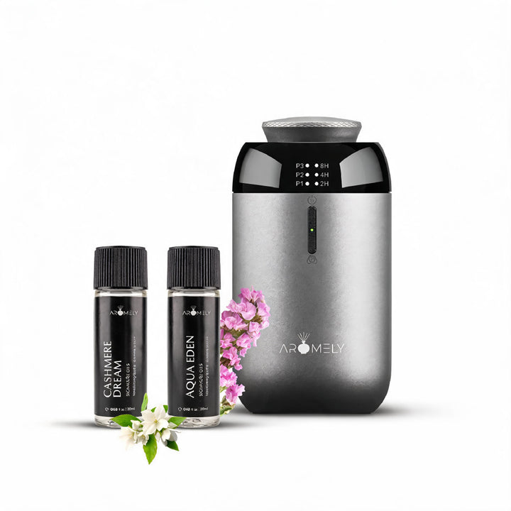 Aro-Car Diffuser Bundle (Diffuser + 2x20ml Scents)