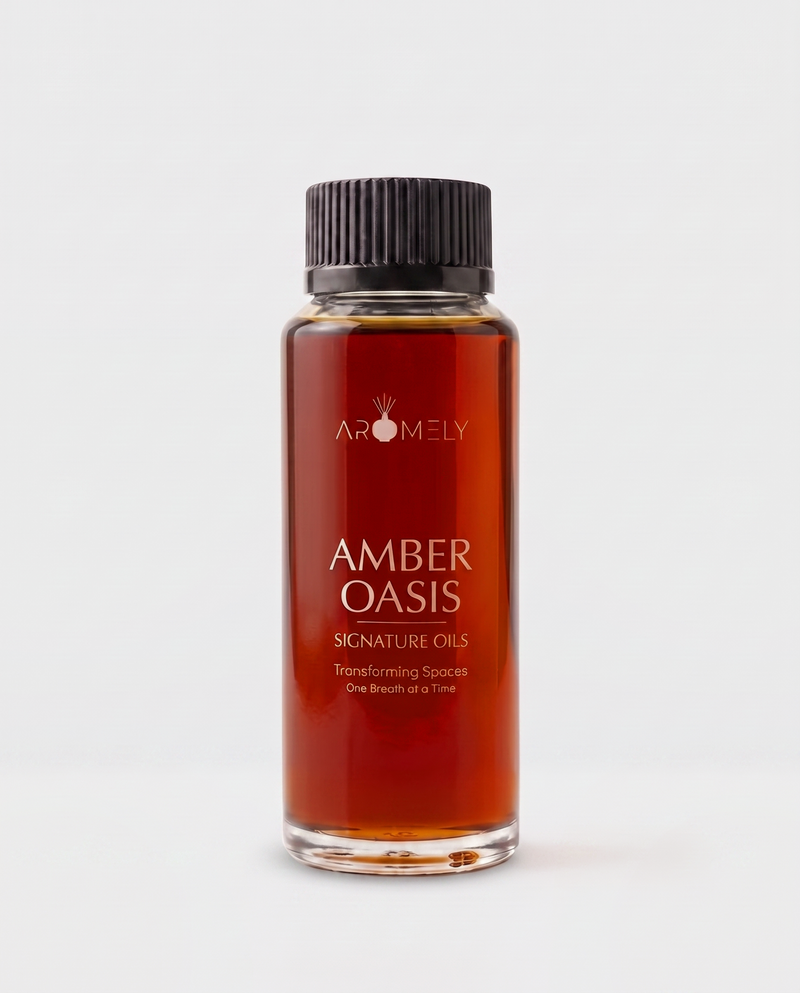 Aromely Amber Oasis fragrance oil bottle, 120 ml