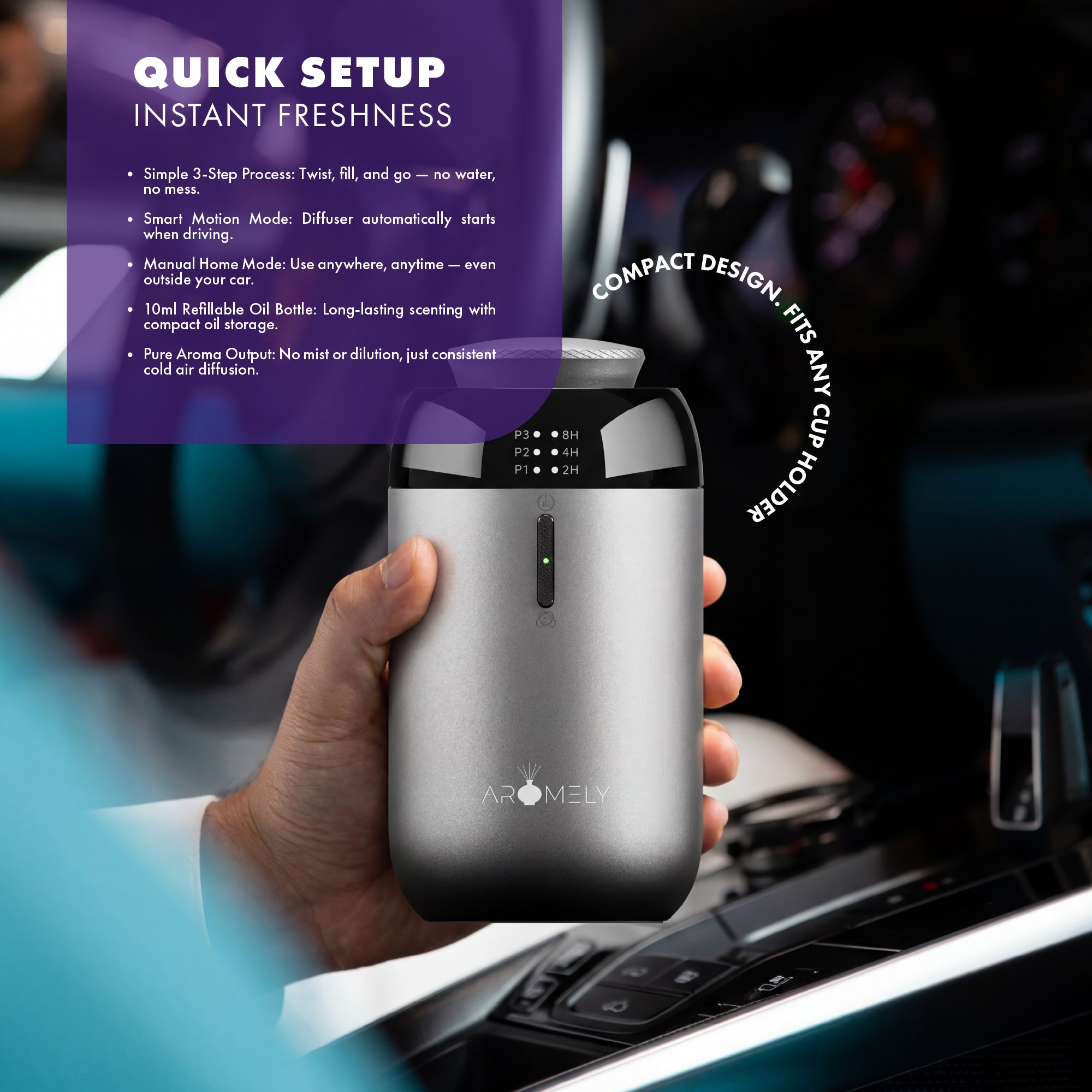 Smart Car Diffuser – Perfect for sedans, SUVs & more.