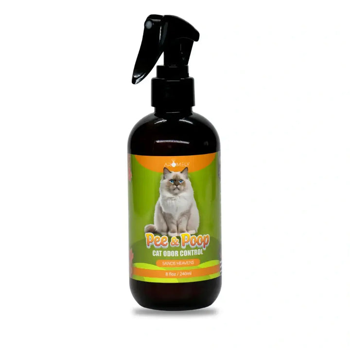 Pee & Poo Cat Odor Eliminator Spray - Clean & Natural - 8oz(230ml) - AROMELY 