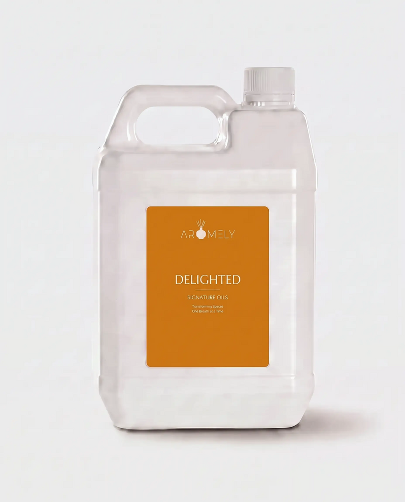 Aromely Delighted fragrance oil bottle, 1 Gallon