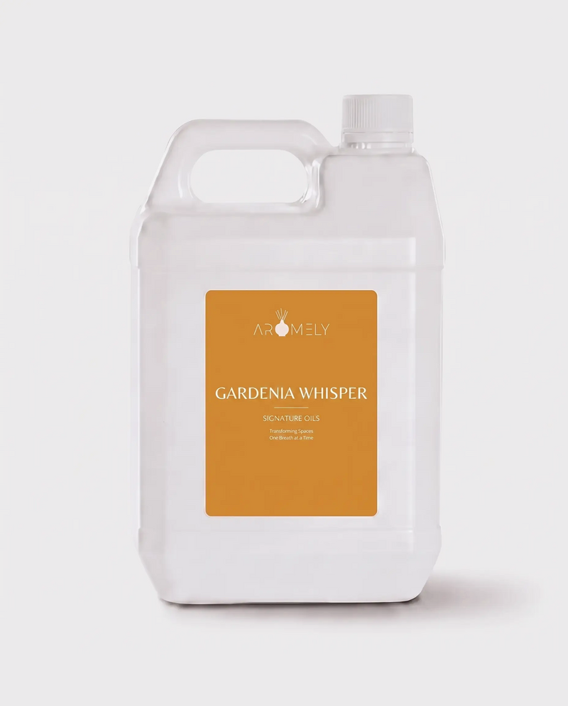 Aromely Gardenia Whisper fragrance oil bottle, 1 Gallon