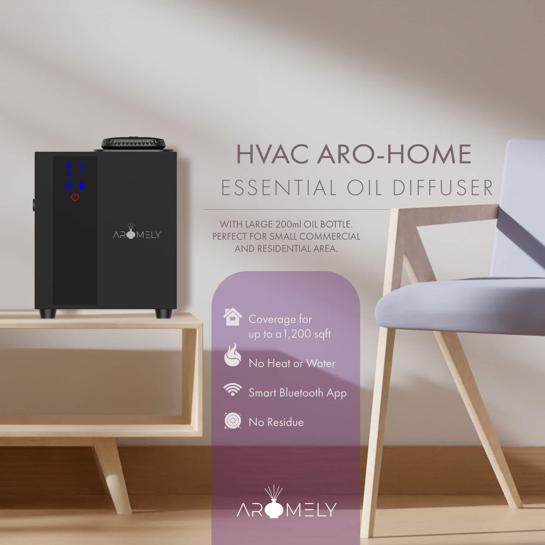 Aromely Smart HVAC Scent Diffuser up to 1,200 SQSF - AROMELYARO-HOME-Black